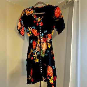 Floral Midi Dress- Size Small
